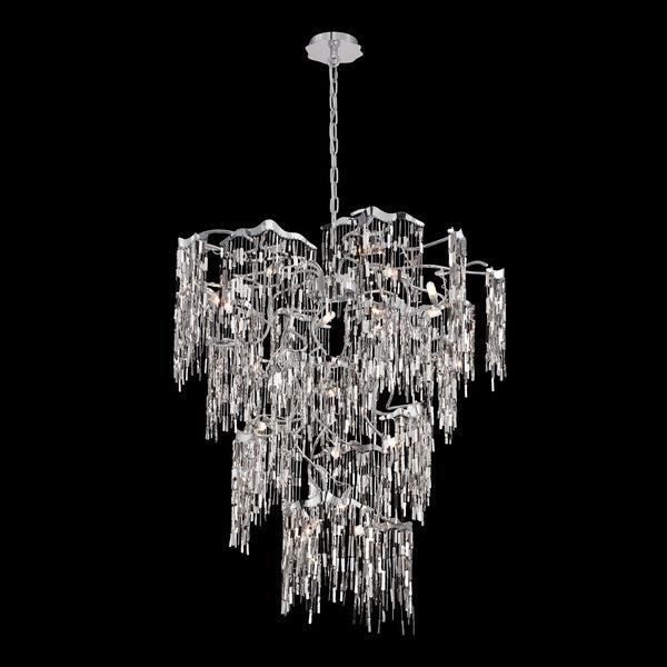 Chrome 31-Inch 14-Light Chandelier