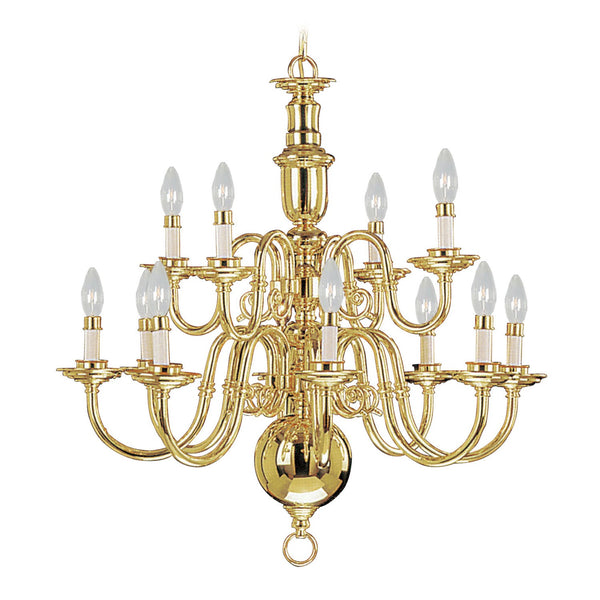 Beacon Hill Twelve-Light Polished Brass Chandelier