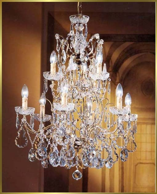 9 Light Versailles crystal Chandeliers in rust finish