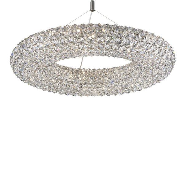 Contemporary Crystal Chandelier in polished chrome finish