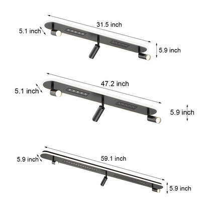 Long Aluminum 3 Step Dimming Modern Ceiling Lights Adjustable Spotlights