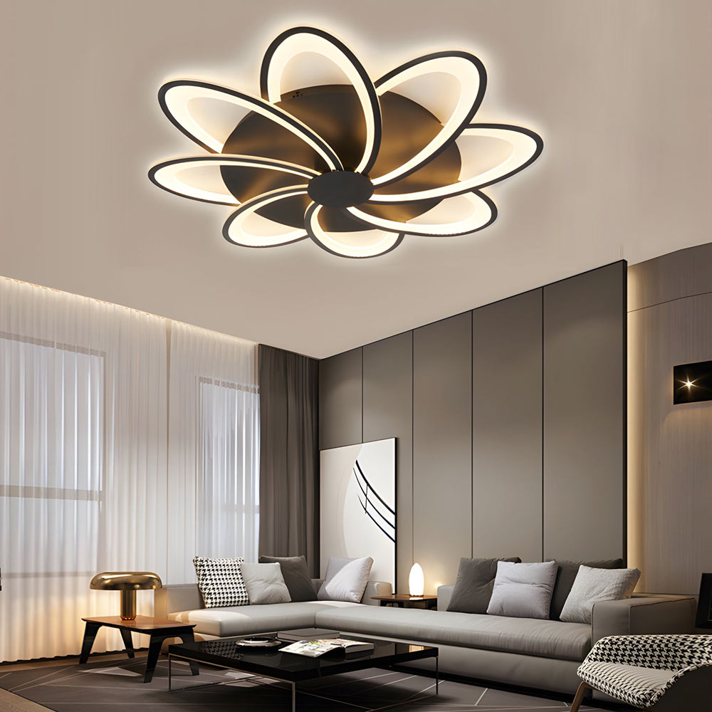 Modern Petal Flush Mount Light - Acrylic LED Flower Shape Ceiling Lamp