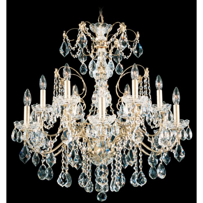 Century 12-Light Chandelier in Jet Black