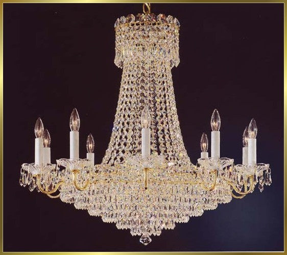 20 lights crystal chandelier in gold plated finish