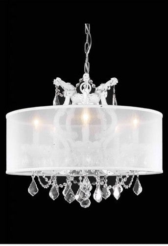 Six-Light Chandelier with Clear Royal Cut Crystals