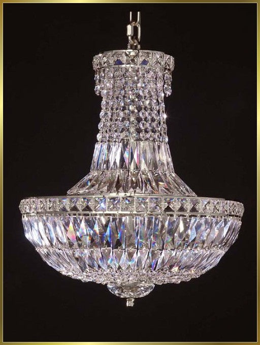 8 lights crystal chandelier in polished chrome finish