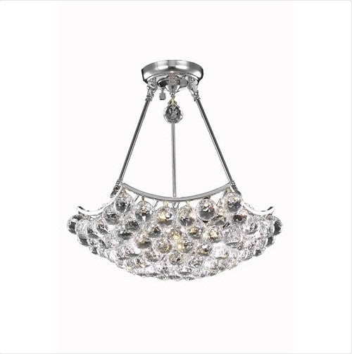 Eight-Light Chandelier with Clear Royal Cut Crystals