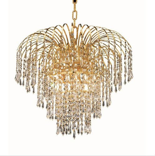 Six-Light 21-Inch Chandelier with Royal Cut Clear Crystal