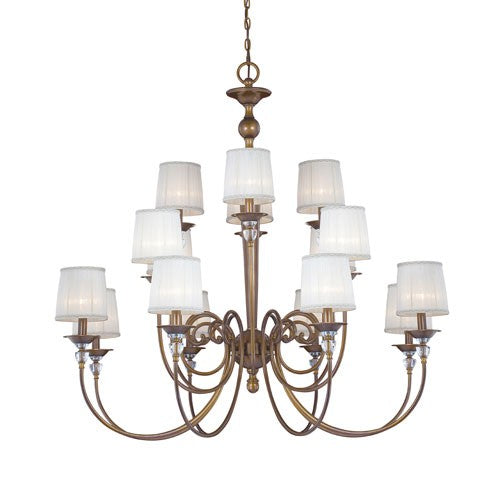 Locksley Antique Bronze Sixteen-Light Chandelier