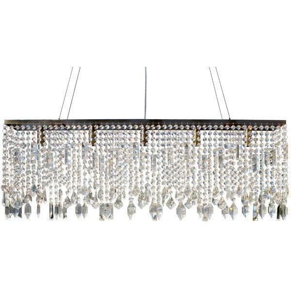 Sofia Brass/Chrome 5 Light Crystal Chandelier