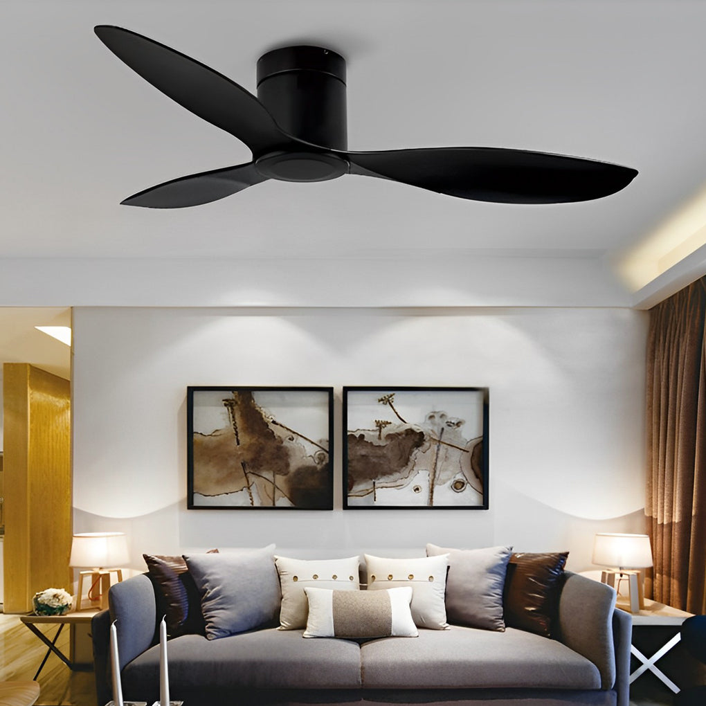 3 Blades Mute LED Dimmable with Remote Modern Ceiling Fans with Lights