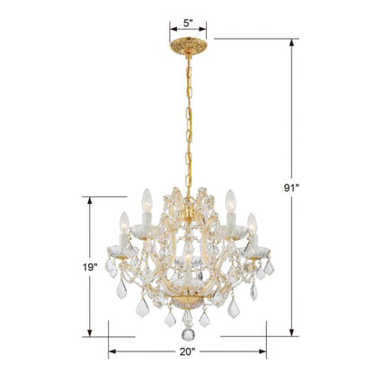 Maria Theresa 6-Light Mini Chandelier in Gold