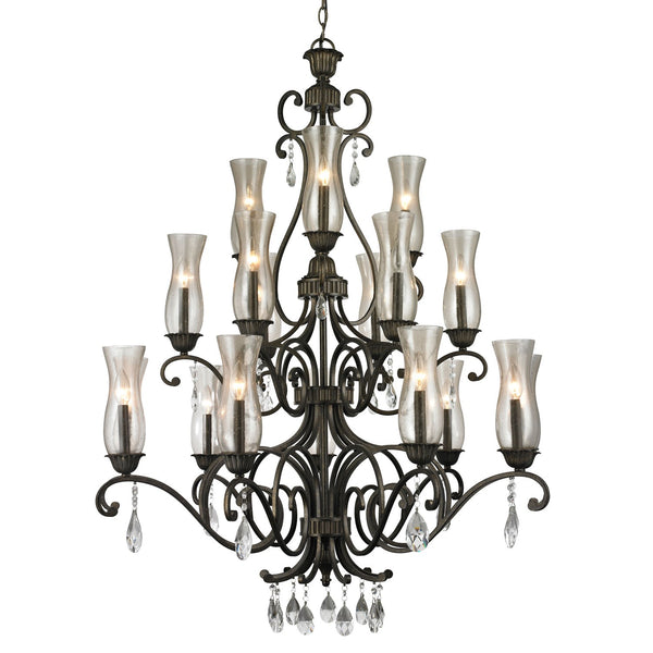 Silver Eighteen-Light Chandelier