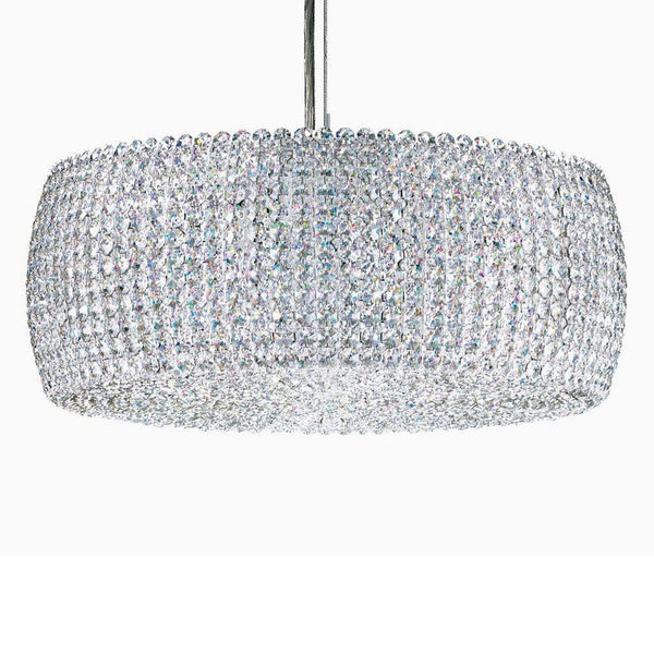 Contemporary Crystal Chandelier in polished chrome finish