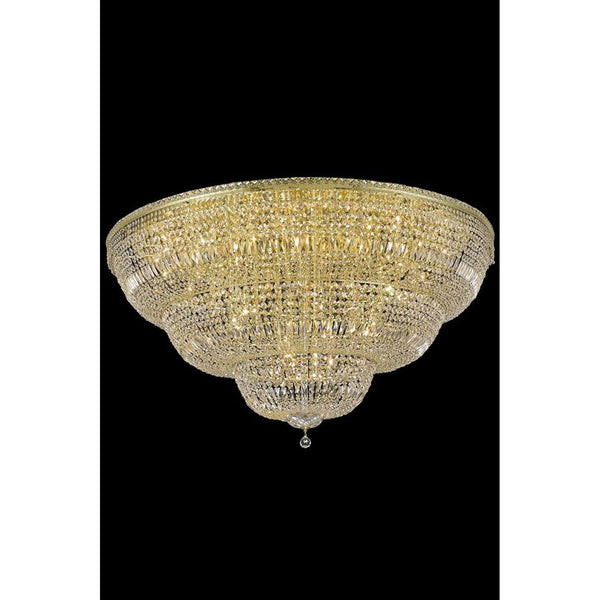 Tranquil Gold 48-Light 60-Inch Flush Mount with Royal Cut Crystal