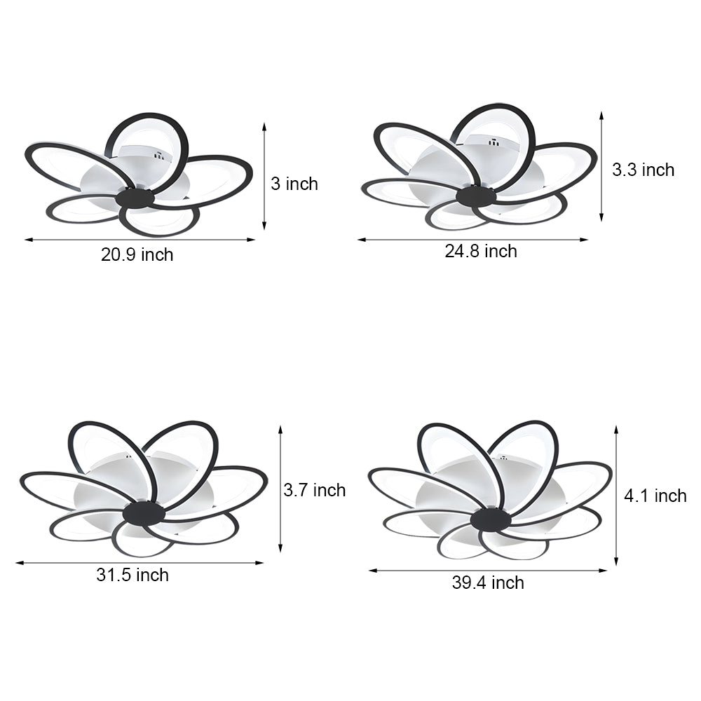 Modern Petal Flush Mount Light - Acrylic LED Flower Shape Ceiling Lamp