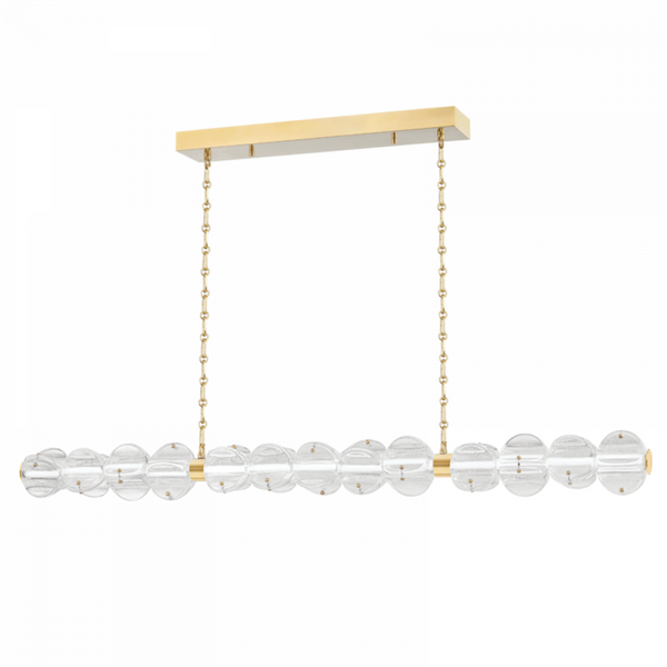 Linear Chandelier, 1-Light, LED, Aged Brass, 50"W (1950-Agb A8K8F)