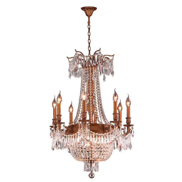 Corp Winchester French Gold Twelve-Light Chandelier