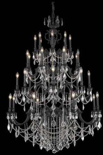 Bronze Thirty-Two Light Chandelier with Clear Royal Cut Crystals