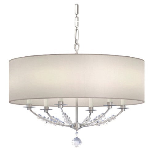 Group Mirage Polished Nickel Six Light Drum Pendant