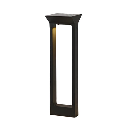 Door Shape Minimalist Waterproof LED Black Modern Solar Pathway Lights