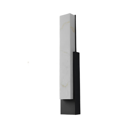 Waterproof Imitation Marble Shade LED Black Modern Outdoor Wall Light