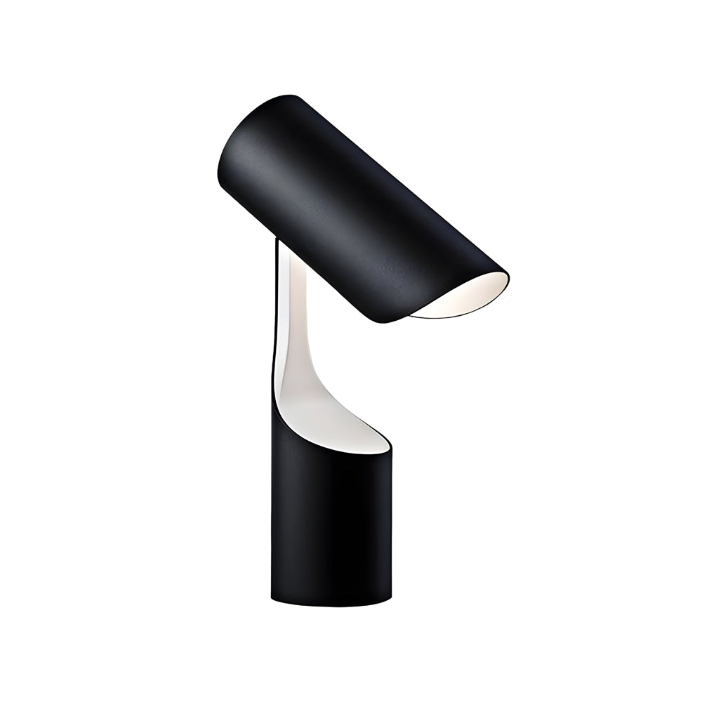 Nordic Black LED Desk Lamp with Adjustable Cylinder Design