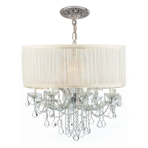 Polished Chrome Twelve-Light Chandelier with Swarovski Strass Crystal