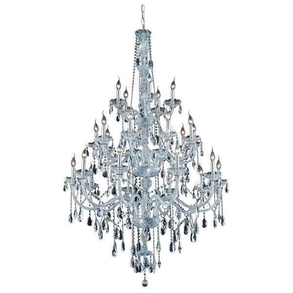 Verona Chrome Twenty-Five Light Chandelier with Clear Royal Cut Crystals