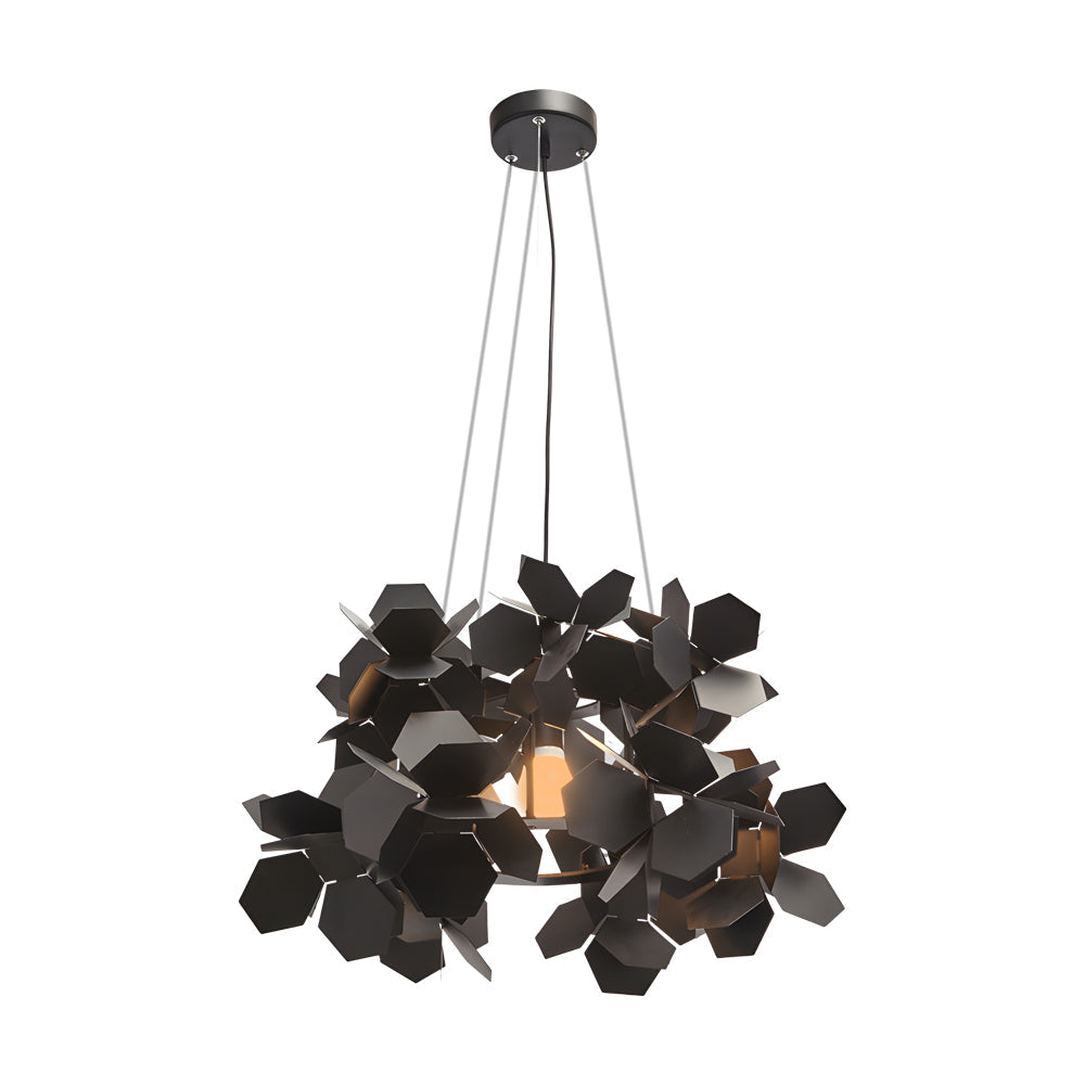 Italian Iron Postmodern Art Designer Black Coffee Chandelier