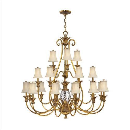 Brass Twenty-Two Light Chandelier