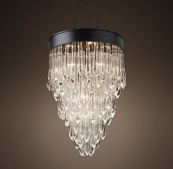 Modern style 16 lights crystal column chandelier