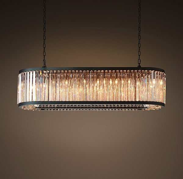 Modern style 12 lights oval crystal chandelier