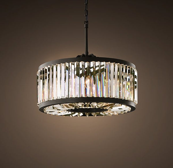 Modern style 8 lights luxurious round crystal chandelier