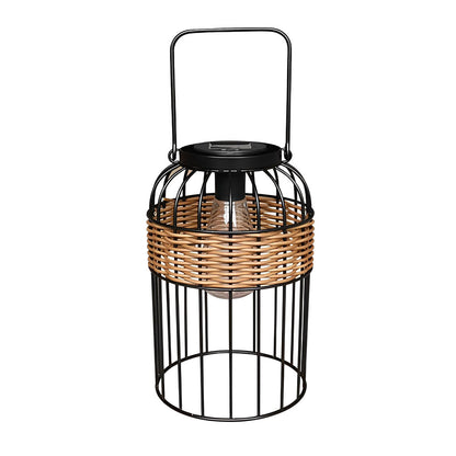 Portable Lantern Shape Rattan Waterproof Intelligent Solar Night Light