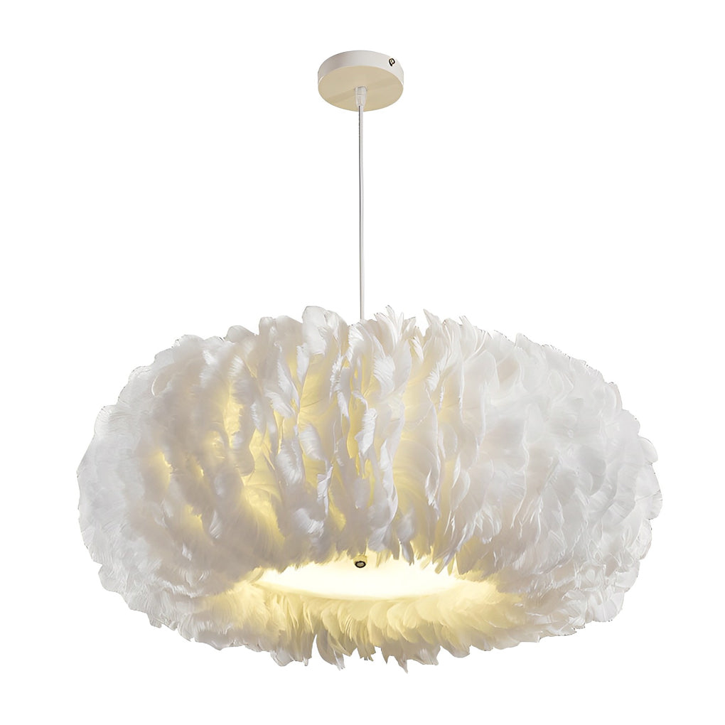 Minimalist Feathers White Creative Modern Pendant Lighting Chandelier