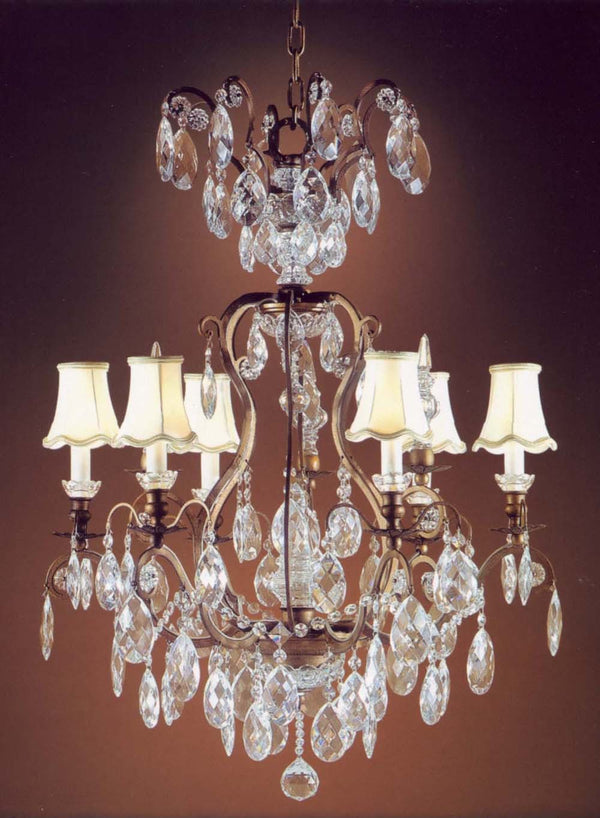 Versailles Chandeliers dressed with clear crystals