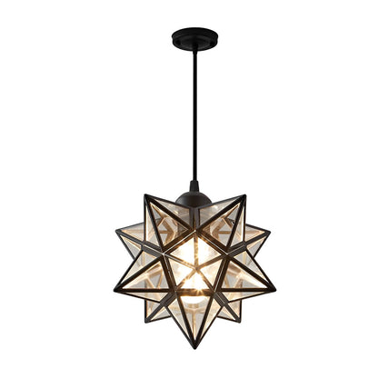 Creative Five-Pointed Star Three Step Dimming Modern Pendant Lights