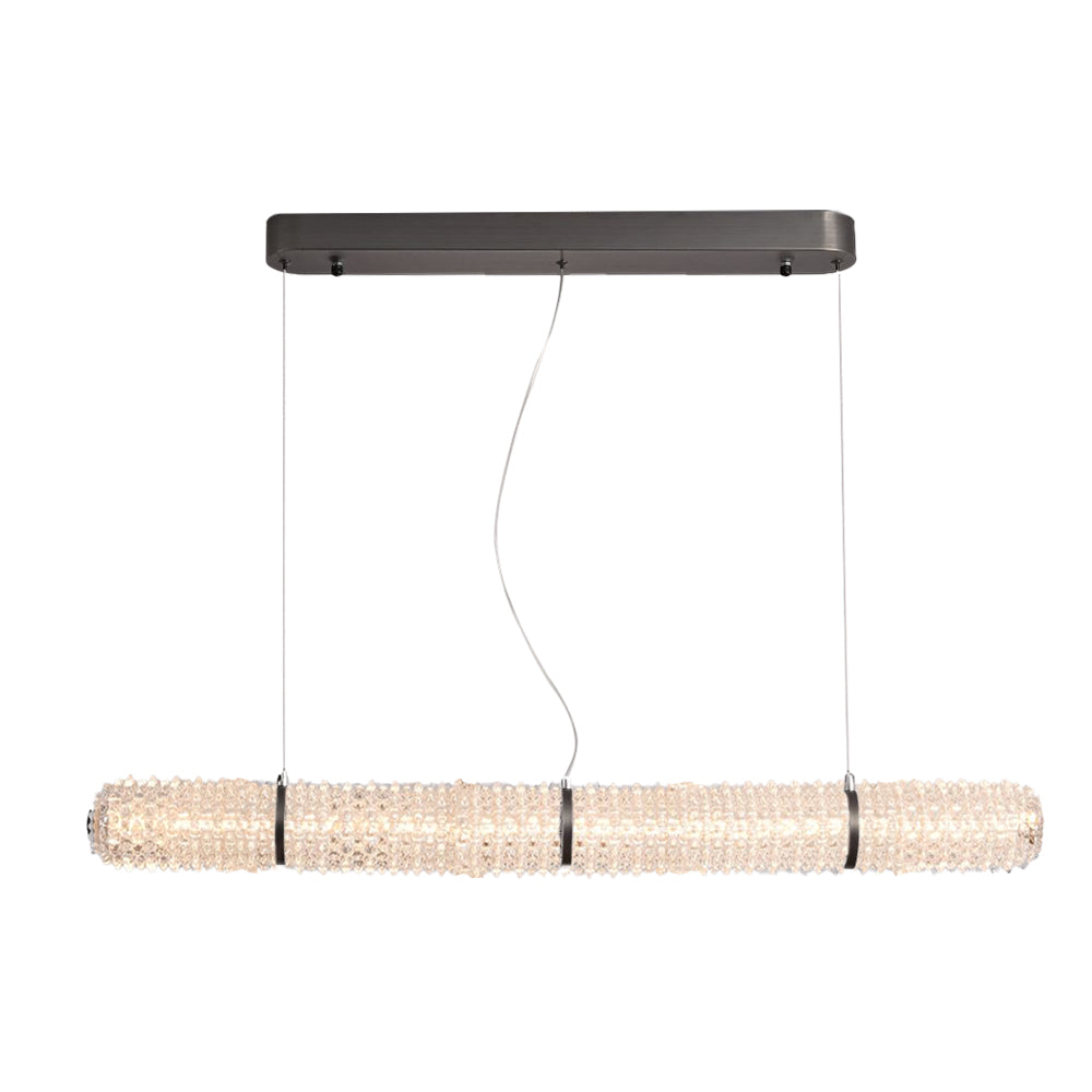 LED Crystal Linear Suspension Lamp Long Island Lighting