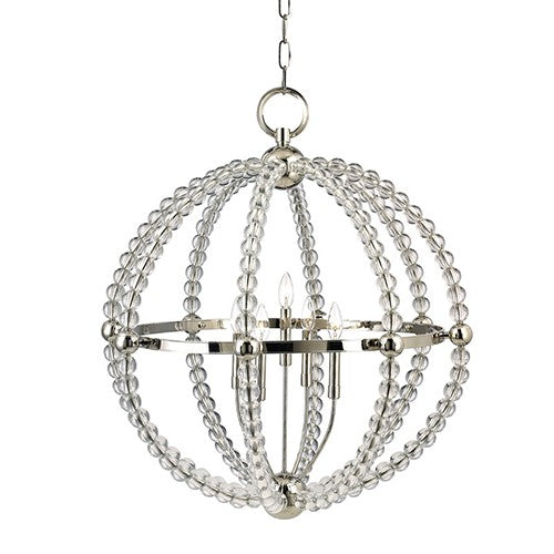 Polished Nickel Three-Light Pendant