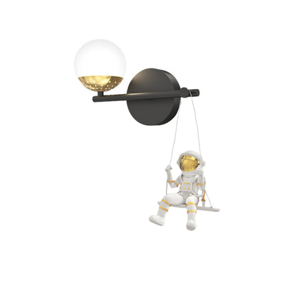 Acrylic Ball Resin Astronaut Decor Swing 3 Step Dimming Modern Wall Lights