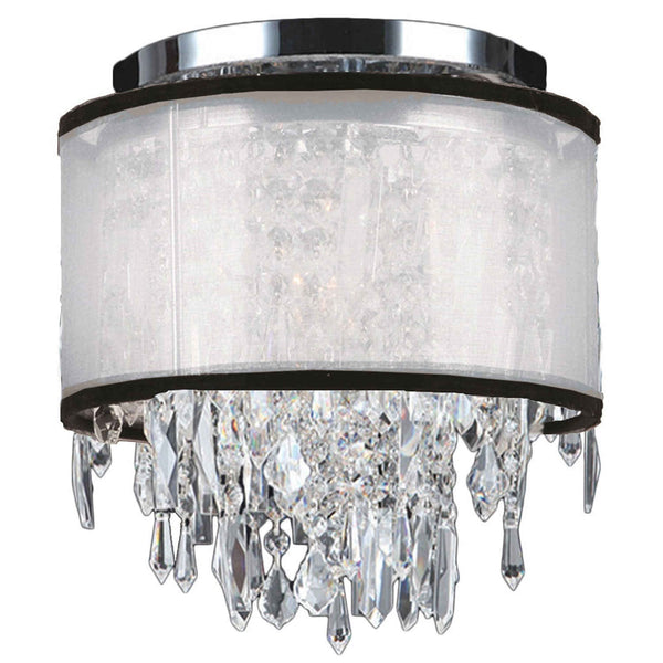 Polished Chrome Four-Light Flush Mount