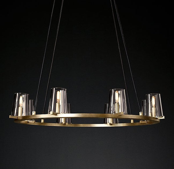 Modern style 8 lights metal crystal chandelier