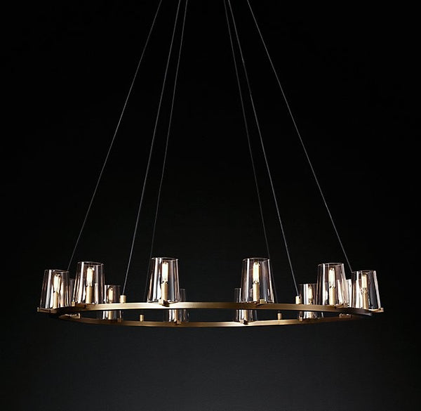 Modern style 12 lights metal crystal chandelier