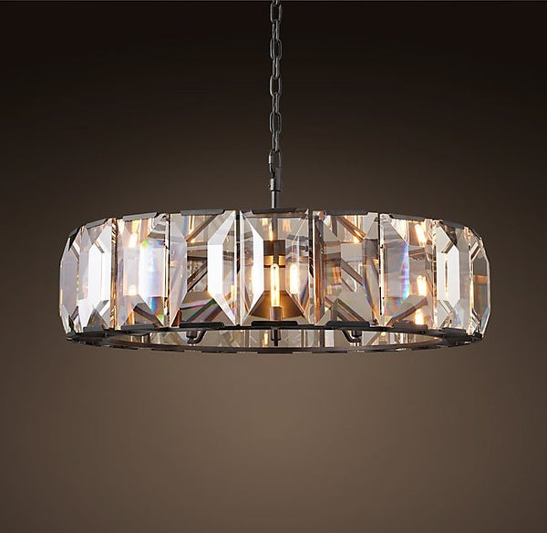 American-style 10 lights square crystal chandeliers