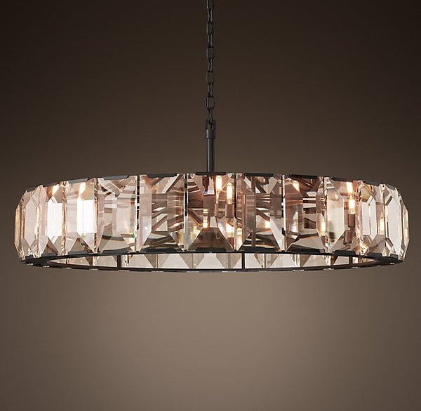 American-style 16 lights square crystal chandelier