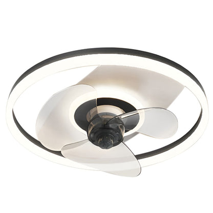 Circular Stepless Dimming Modern Inverter Ceiling Fan Light with Remote Control