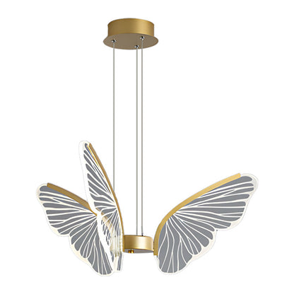 Butterflies LED Dimmable with Remote Control Modern Chandelier Hanging Lamp