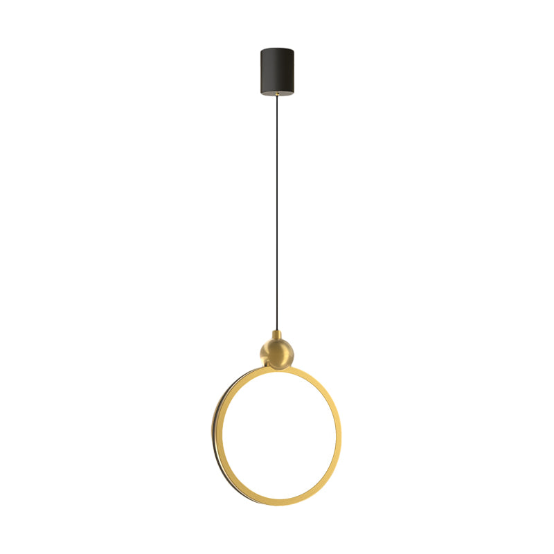 Minimalist Ring 3 Step Dimming LED Aluminum Leather Modern Pendant Lights