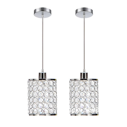 2 Pcs Cylinder Crystal Decorative Shade Minimalist Nordic Chandelier